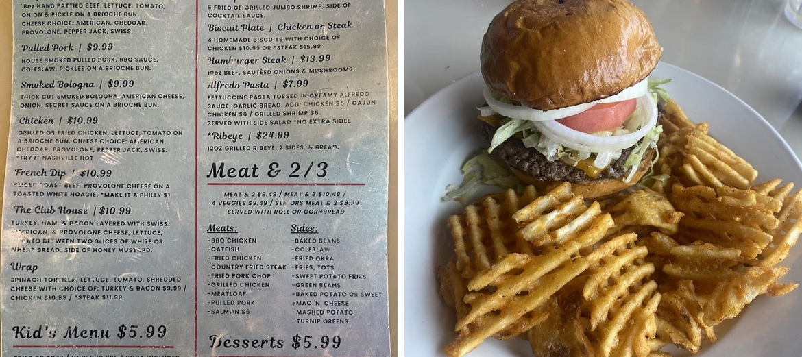 Sidelines Grill Ashland City Menu